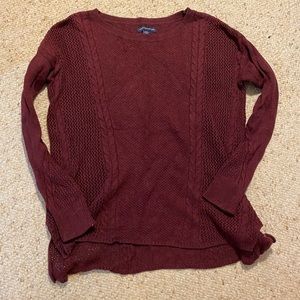 AEO Maroon Knit Sweater